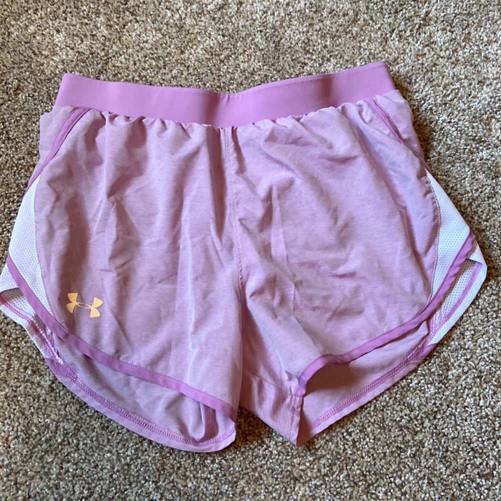 Pink Under Armour Fly By 2.0 shorts